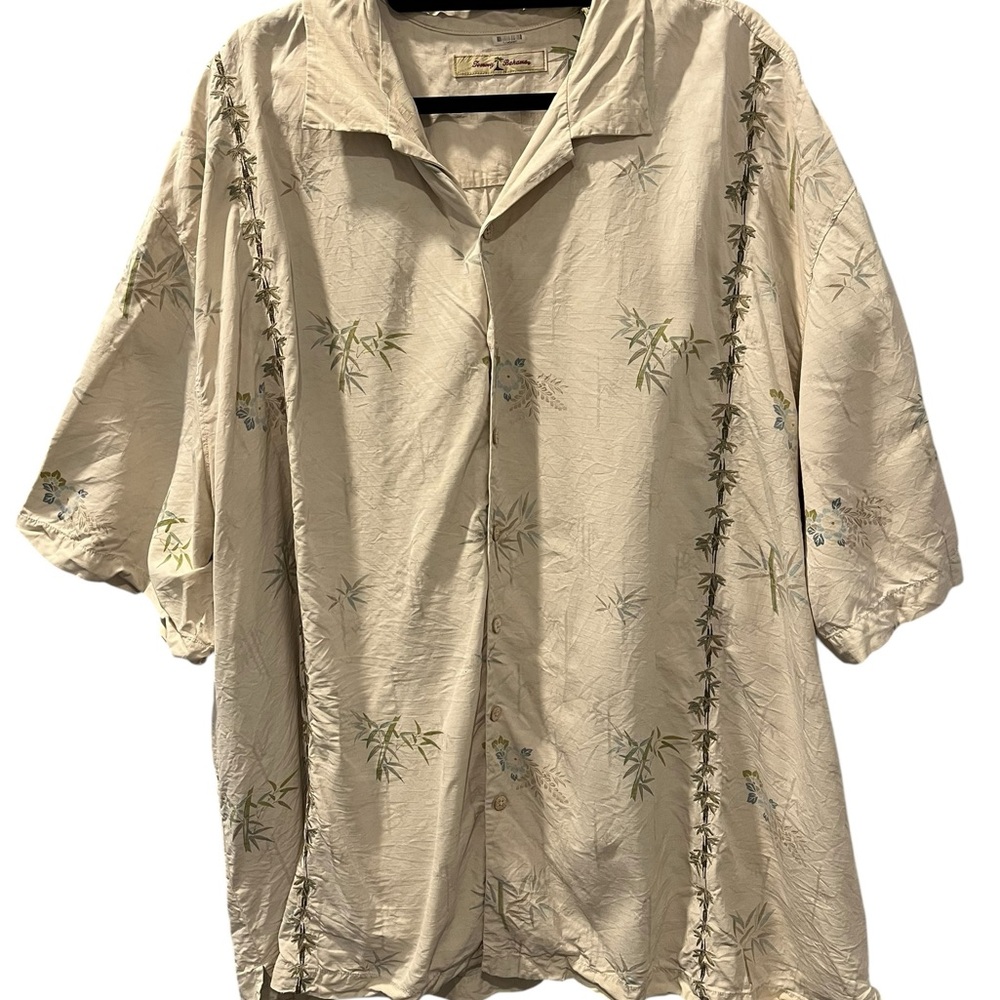 Tommy Bahama Silk Bamboo Hawaiian Tropical Shirt Size 4XB Short Sleeve Casual